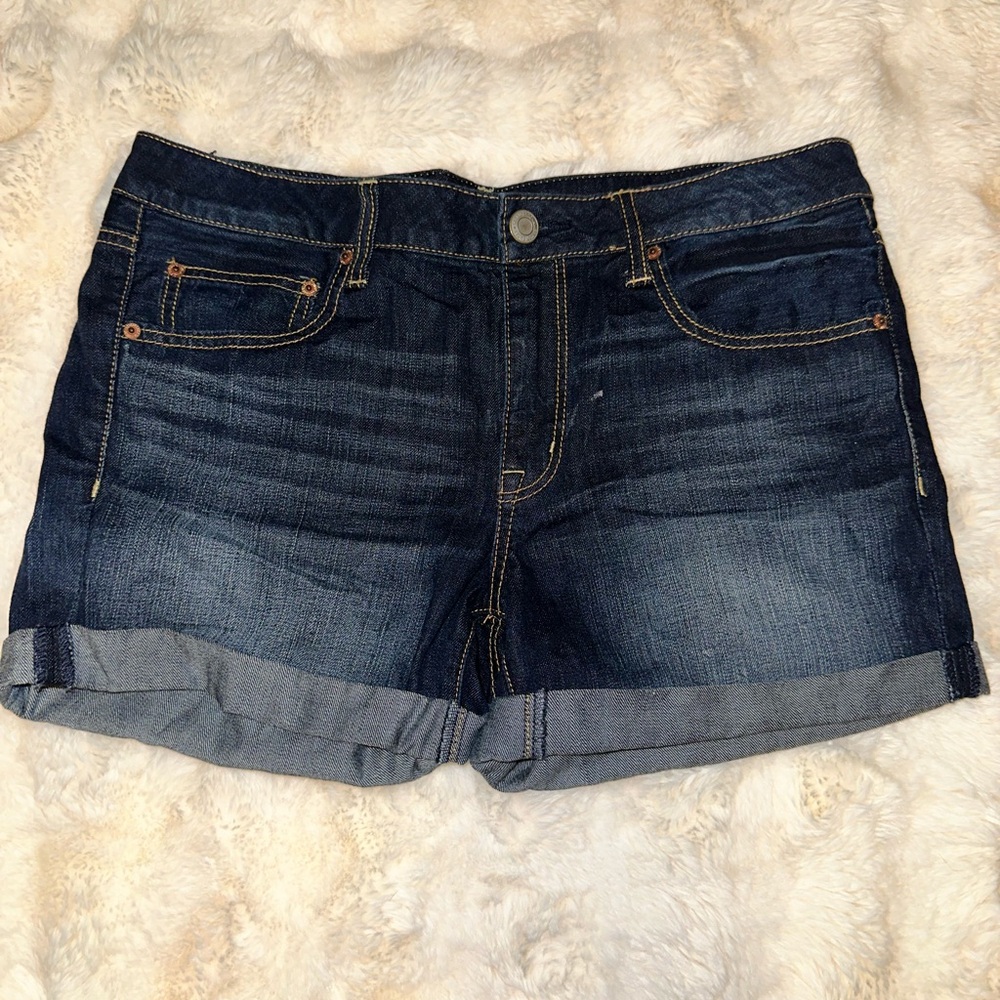 American eagle denim shorts dark wash size 12